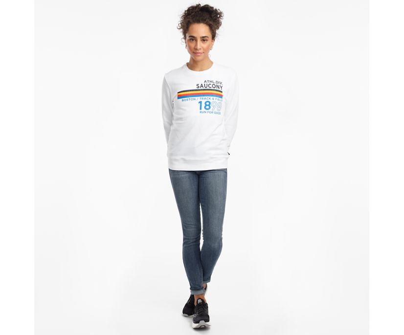 Saucony Rested Crewneck Women's Shirts White | AU 282CTVE